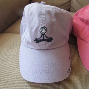 Life is Good yoga hat cap purple NEW